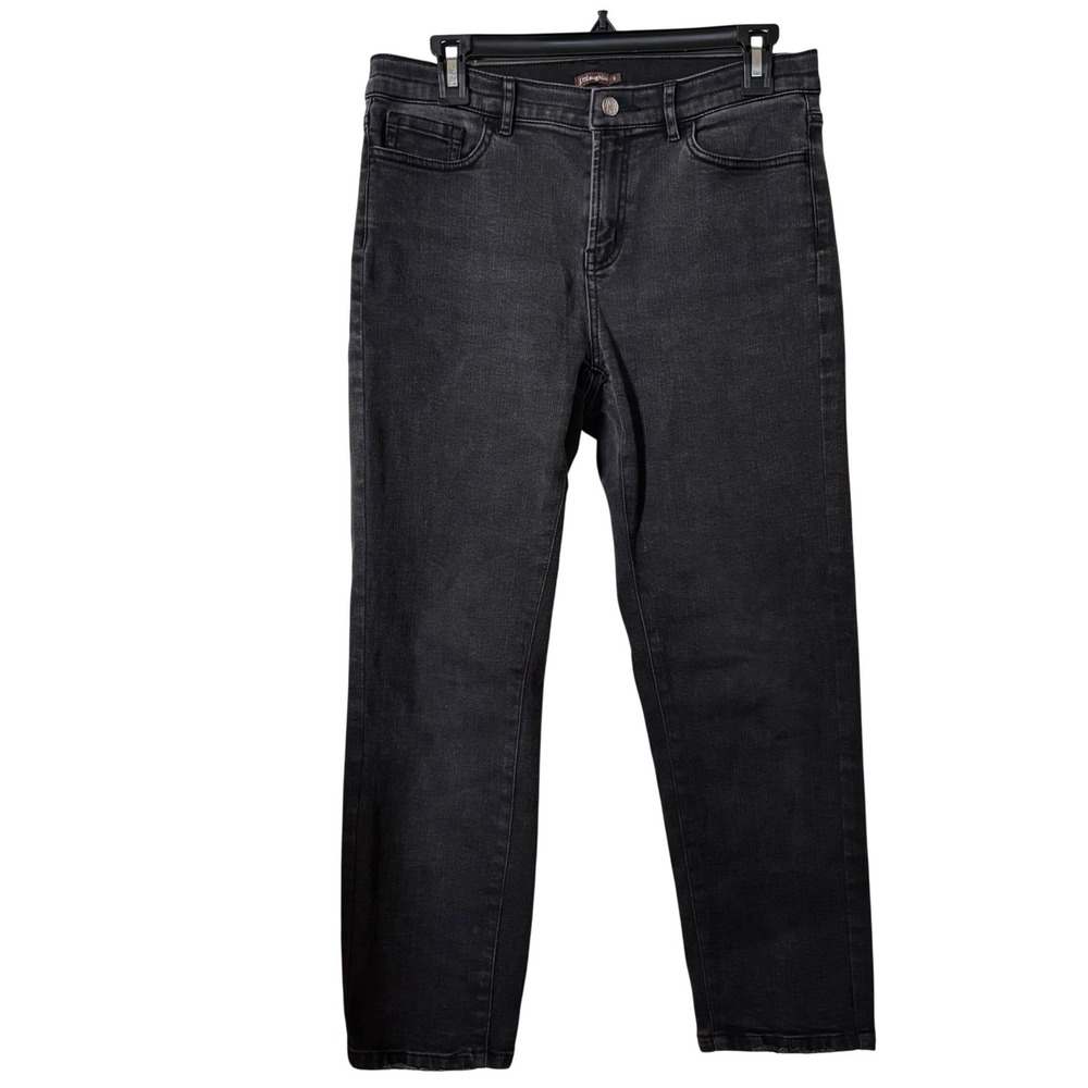 J. McLaughlin Women's Jeans 6 Black Denim Skinny Mid Rise